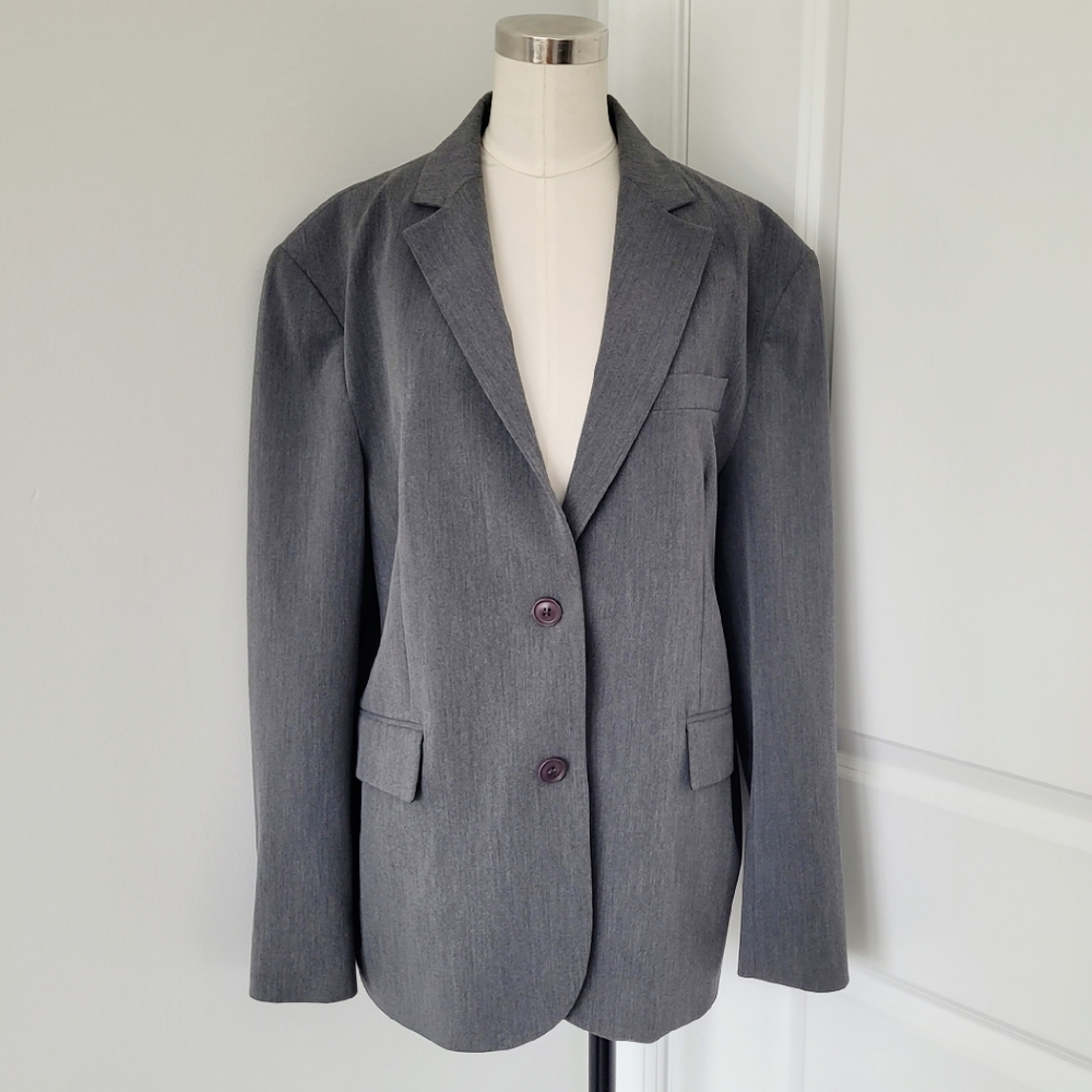 Djerf Avenue Forever Single-Breasted Blazer City Classic Formal Neutral - Picture 11 of 16